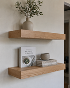 White Oak Floating Shelf 3" Thick