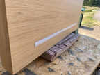 White Oak LED Floating Shelves with Integrated Lighting