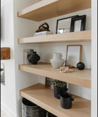 White Oak Floating Shelf 3" Thick