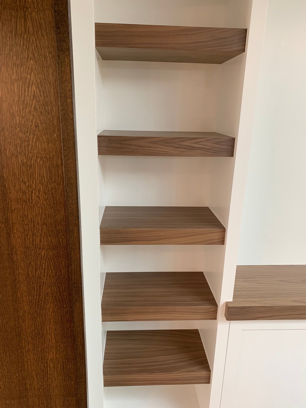 Walnut Floating Shelves – 3" Thick