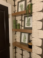 Walnut Floating Shelves – 3" Thick
