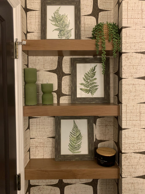 Walnut Floating Shelves – 3" Thick