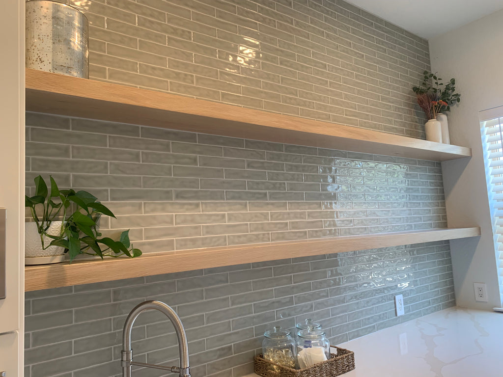 White Oak Floating Shelf 3" Thick