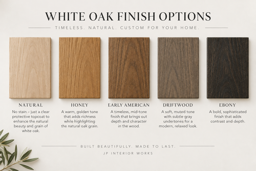 White Oak & Walnut Finish Samples - 5 Sample Bundle