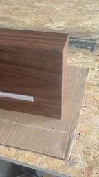 Walnut LED Floating Shelves with Integrated Lighting